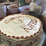 Cake for breakfast at 14,000 feet! | Photo taken by Kristin M