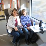 Sheryl & Mary on the train | Photo taken by Mary K