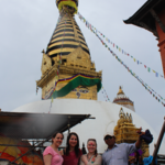 Swayambhunath, with our guide | Photo taken by Ana R