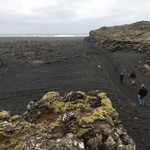 Our first day...hiked to Black lava beach at the Reykjanes Peninsula | Photo taken by Jodi Lynn G