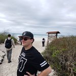 Arriving at Tortuga Bay after the a wild walk | Photo taken by Peter S