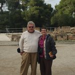Carl and Vickie at Epidaurus | Photo taken by Vickie B