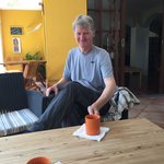 Relaxing on Margaritas patio | Photo taken by Darina B