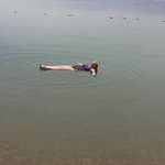 Floating on the Dead Sea  | Photo taken by Margaret K