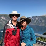 At the Stegastein viewing platform | Photo taken by Gilbert R