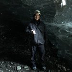 We went to different parts of Vatnajökull glacier. In the cave you could see different lava and ash layers from different eruptions.   | Photo taken by John P