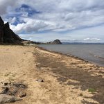 Hiking the beach on Santiago de Okola | Photo taken by Darina B