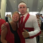 Kate and England fan | Photo taken by peter e
