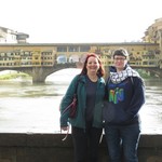 Caryn and I in front of the Ponte Vecchio | Photo taken by Kristin M