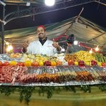 a food vendor on the "big square" in Marrakech | Photo taken by jaclyn m