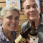 Our transportation was timely enough for us to have time to grab a local beer before boarding our flight.  | Photo taken by Karin G