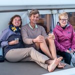 Jeanie and J-L from San Jose - catamaran companions and Kisimatis Suites neighbours | Photo taken by David B