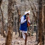 Hindu man on a walk through the woods, Ranthambore Park | Photo taken by Jean M