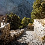 The Samaria Gorge 16km hike starts at the Xyloskalo trailhead at an altitude of 1,250 meters | Photo taken by David B