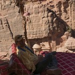 Me chillin with my Bedouin tea | Photo taken by Arnold A