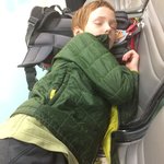 Sleepy little traveller | Photo taken by Brook D