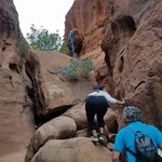 Canyon climb in Wadi Rum | Photo taken by Yael S