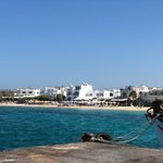 Iria Beach Hotel from the point with the church | Photo taken by Rebecca R