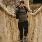 Justin walking the Last Inca Bridge | Photo taken by Savana H