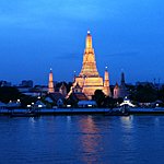 Bangkok. The view from our hotel window. Wat Arun. | Photo taken by Rodney S