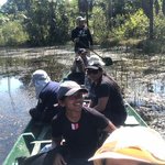 Trying to find Anaconda at Tres Chimbadas Lake | Photo taken by Elisa M