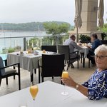 Enjoying mimosas at Monte Mulini Hotel | Photo taken by Eva W