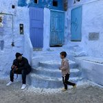 Enjoying the blue city walls  | Photo taken by Ariel M