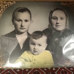 Igor as a baby with his Mother Yevhenia, and Grandmother, Anna Kuz | Photo taken by Barbara D