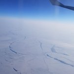 Ice Cap Out our Plane Window | Photo taken by Lisa S