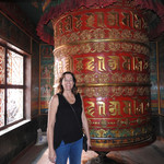 Prayer wheel at a Tibetan monastery | Photo taken by Kim C