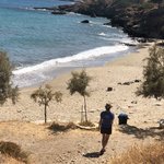 After figuring how to drive our Fiat convertible (with the top that we never put down), and a few wrong turns here and there, we made it to the first beach where the waters were calmer and views astounding. We swam and soaked in the sun a bit and then grabbed late lunch at a beachside tavern of delicious fresh fish that we chose right out of their catch of the day stash. | Photo taken by Kris M