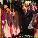 Nuns & orphans linning up for lunch | Photo taken by Gregory R