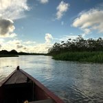 On the river to see the pink dolphins and Mocagua Island | Photo taken by Sophie E