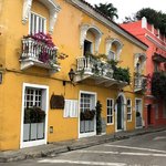 Colorful streets of Cartagena | Photo taken by Sophie E