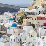 Blue domed churches in Oia | Photo taken by Dave H
