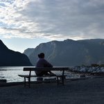 LB taking in the view at dusk in Aurland | Photo taken by Michael W