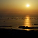 We watched the sunset over the Persian Gulf (also known as the Arabian Gulf) from the top of the Burj Kahlifa.  - Burj Khalifa, Dubai, United Arab Emirates | Photo taken by Rich W