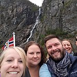 Awesome waterfalls along the way in the Sognefjord | Photo taken by Mark M