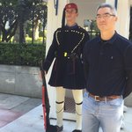 Greek honor guard and Neil | Photo taken by Vickie B