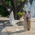Wedding at the Kuthodaw Pagoda. | Photo taken by Tack S