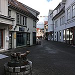 Three little pigs statue in old town | Photo taken by Valerie M