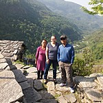 Lakpah my guide, Dilmaya my porter and me. | Photo taken by Monique L