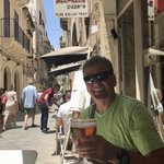 Nice cold beer on a hot day in  Ortygia | Photo taken by ingrid B