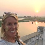 At U Bein bridge | Photo taken by Liz S