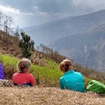 Marina and Haven resting on the trek | Photo taken by Dorine H