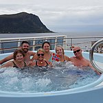 All relaxing in the hottub, taking in the amazing views | Photo taken by Mark M
