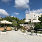 Patio; Anna and Georgios Restaurant; Marpissa, Paros | Photo taken by Tom B