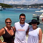 Taking a beer break on some island somewhere | Photo taken by Jennifer F