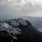 The cliffside hotels and monasteries of Imerovigli and Fira | Photo taken by David B