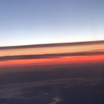 Beautiful sunset on flight home | Photo taken by Jessica y